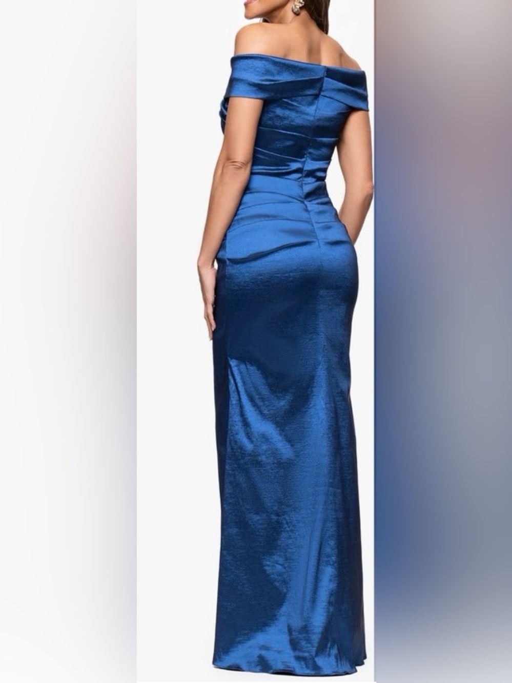 Xscape Off The Shoulder Taffeta Gown - Picture 9 of 12